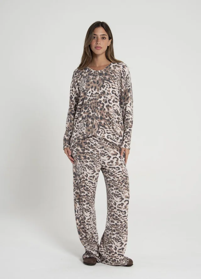 Palazzo con alforza print 