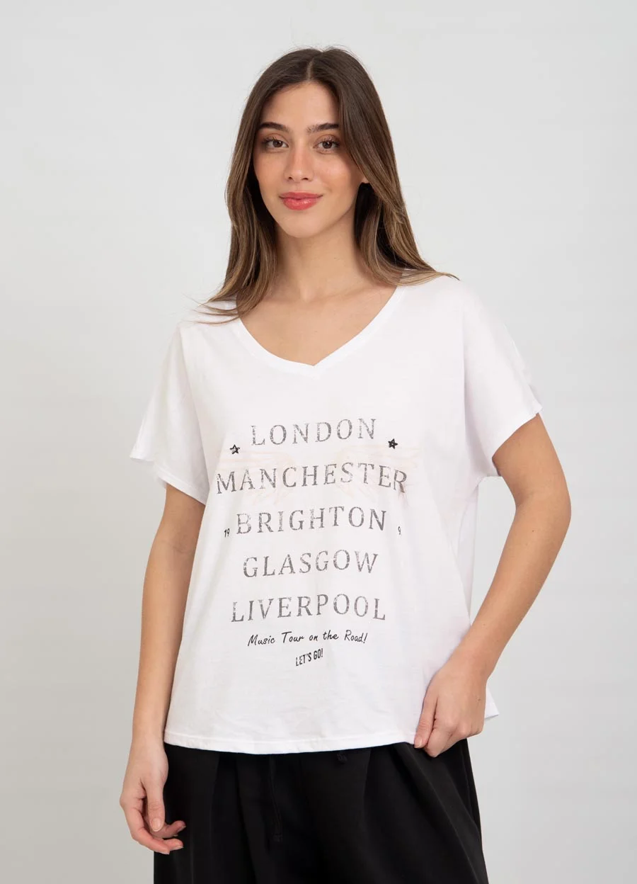 Remera LONDON MANCHESTER