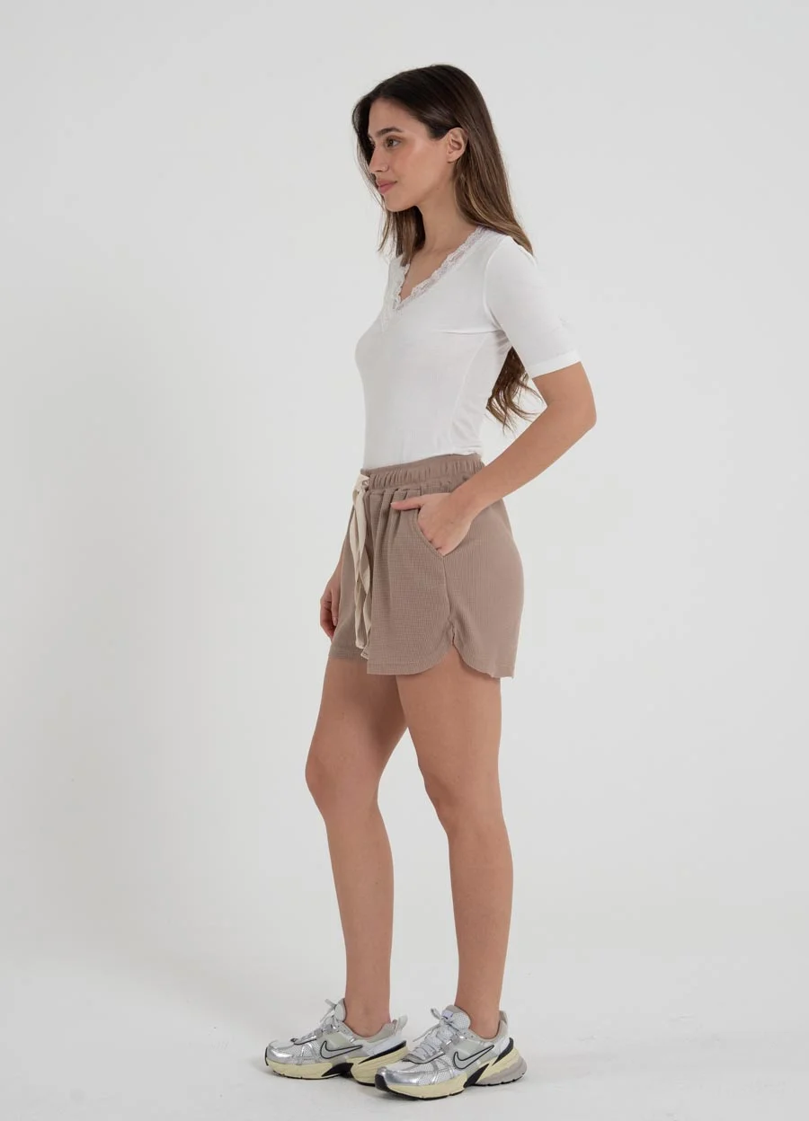 Short waffle al corte 