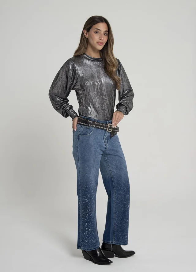 Jean con strass degrade 