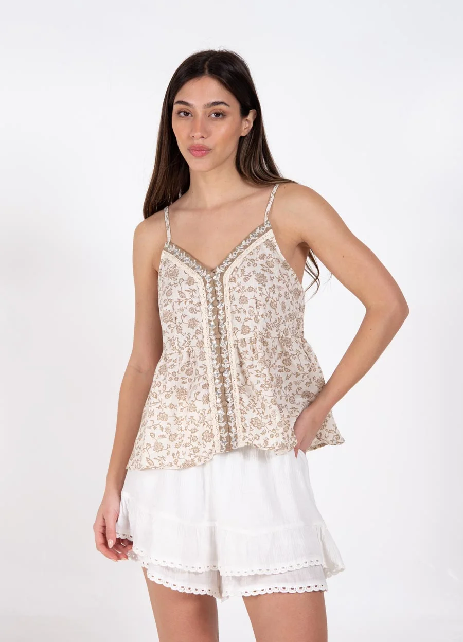 Musculosa estampada bohemia 