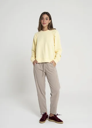 Buzo rustico con spandex y frunce en hombro - Vista 1