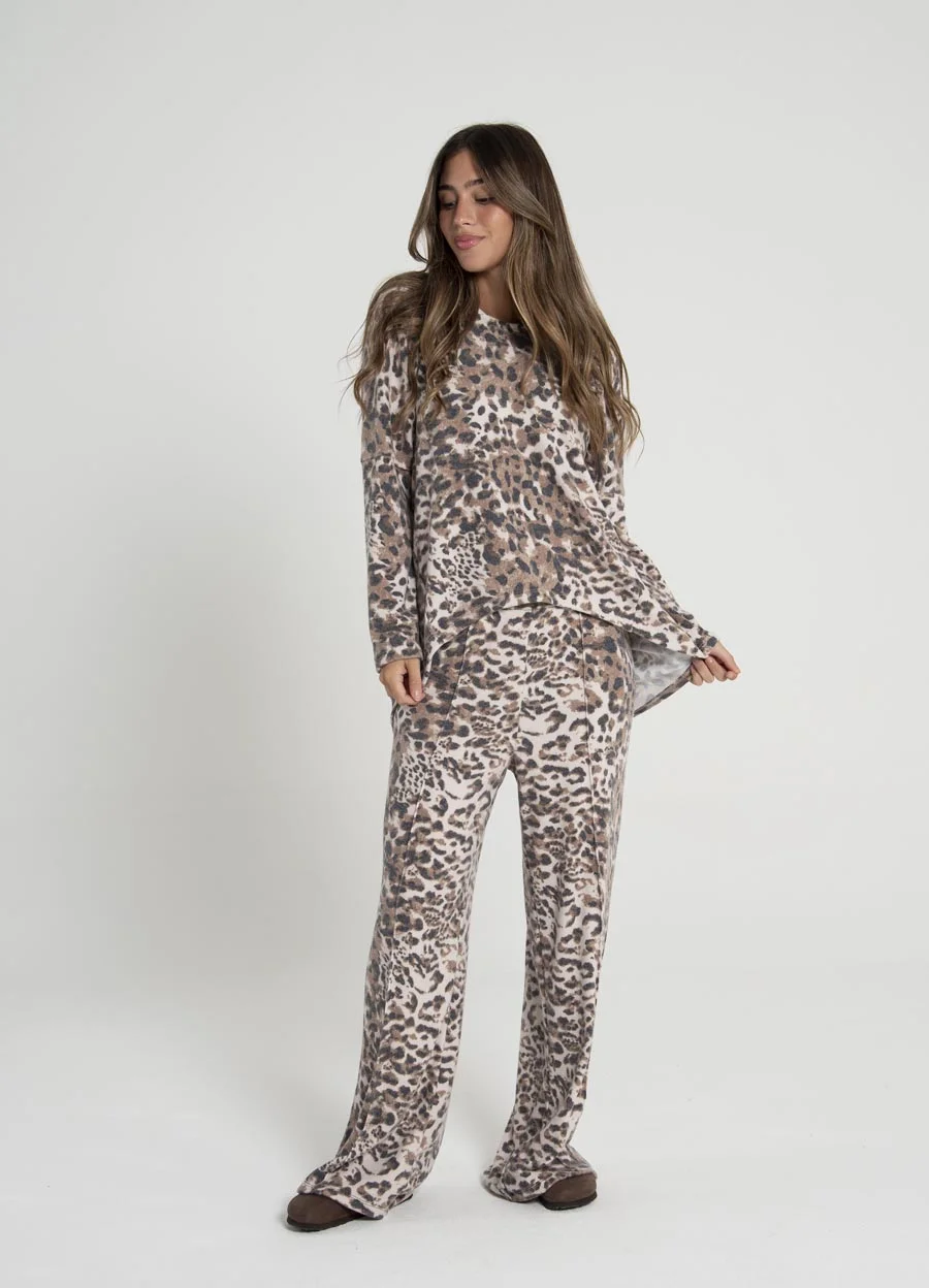 Palazzo con alforza print 
