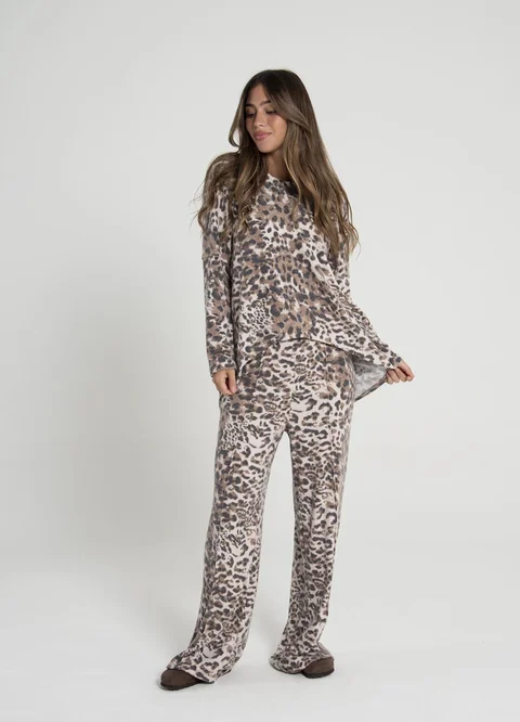 Palazzo con alforza print 