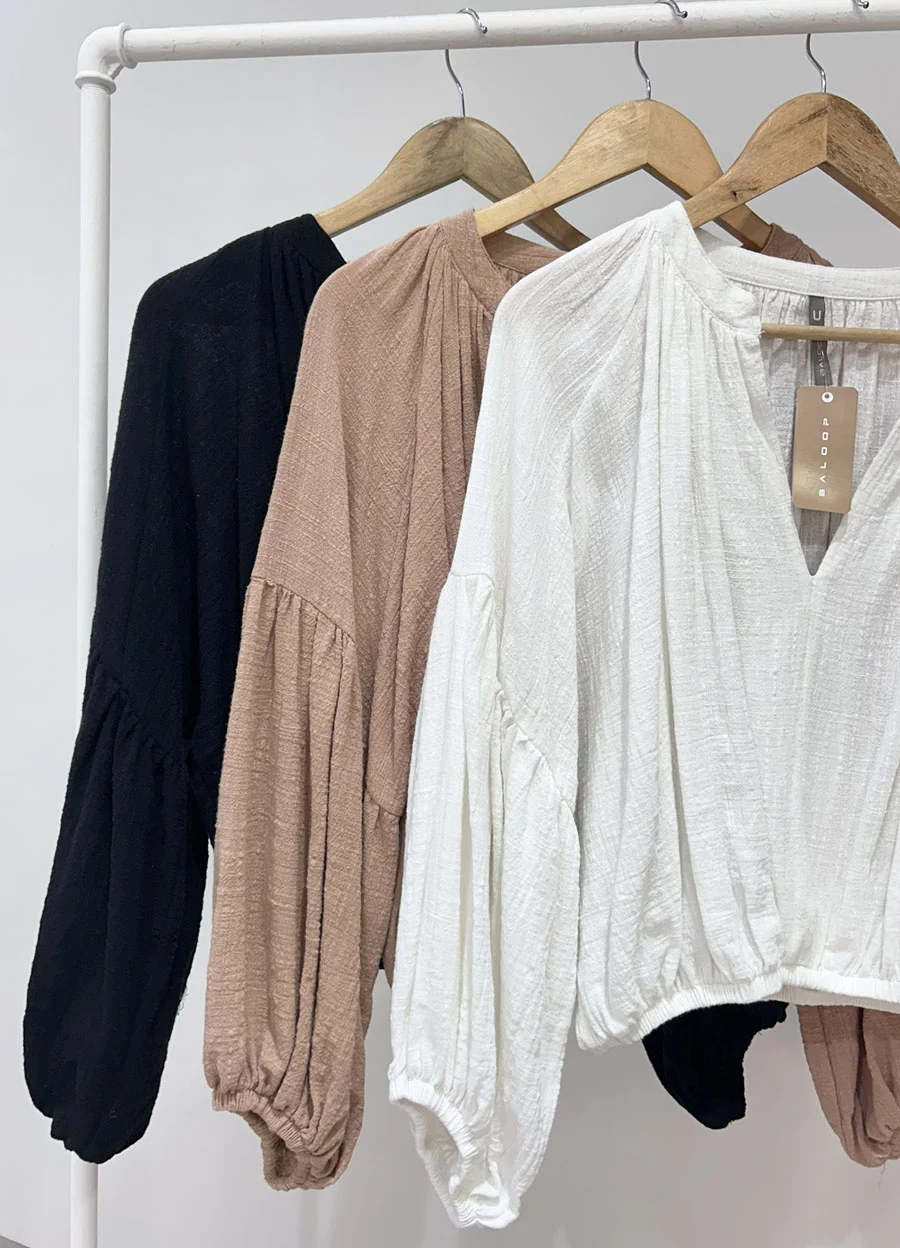 Blusa gasa rustica escote V