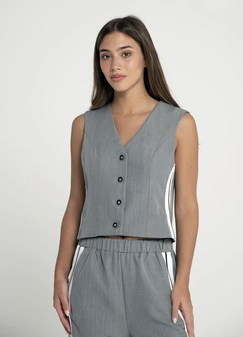 Chaleco sastrero  con franja lateral