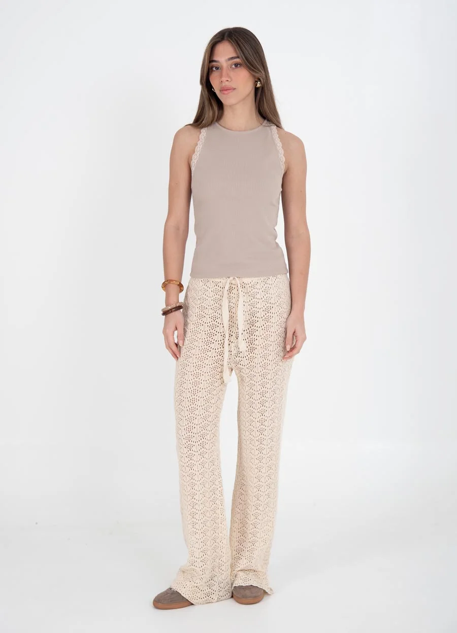 Pantalon hilo con cinta gross 
