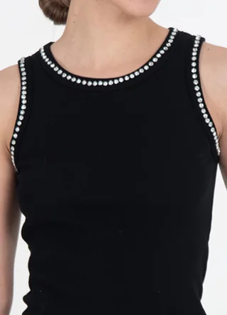 Musculosa algodon con piedras en sisa  - Vista 3