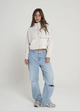 Campera deportiva con piel  - Vista 1