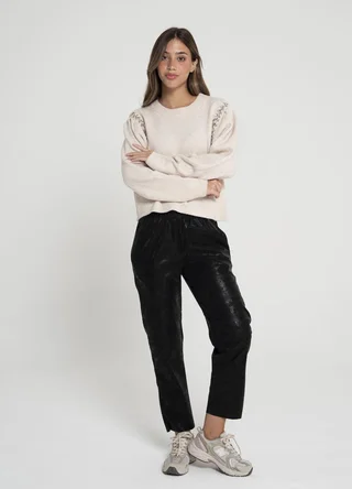 Sweater con strass en sisa  - Vista 3