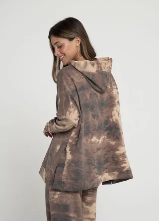 Buzo batik/print con capucha  - Vista 4