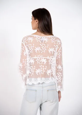 Blusa tul bordada  - Vista 3