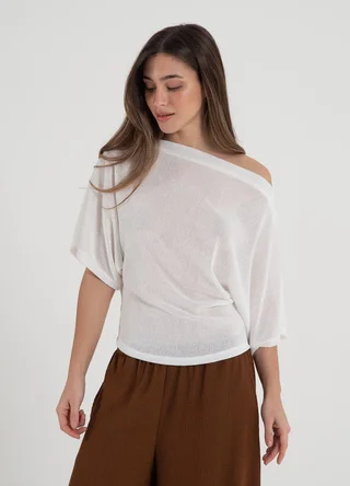 Remera tejida cuello semi bote - Vista 2