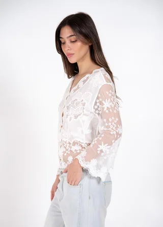 Blusa tul bordada  - Vista 5