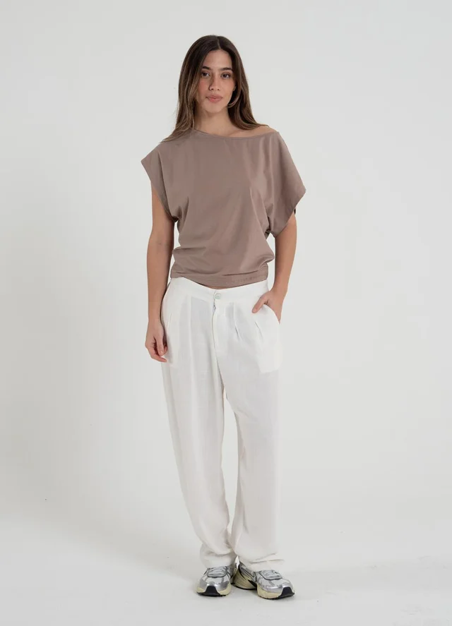 Remera jry spandex escote abierto 