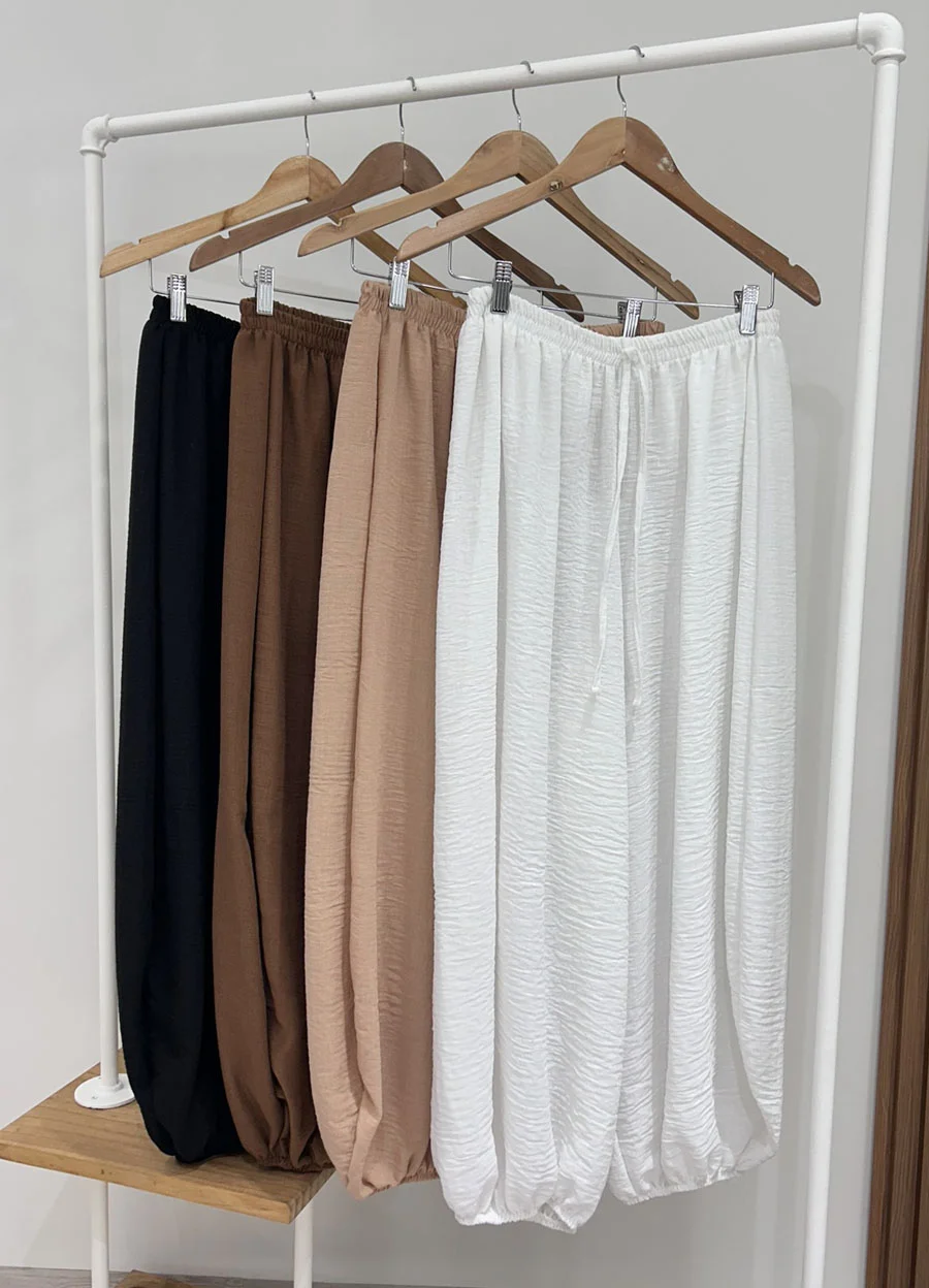 Pantalon balloon lino rustico 