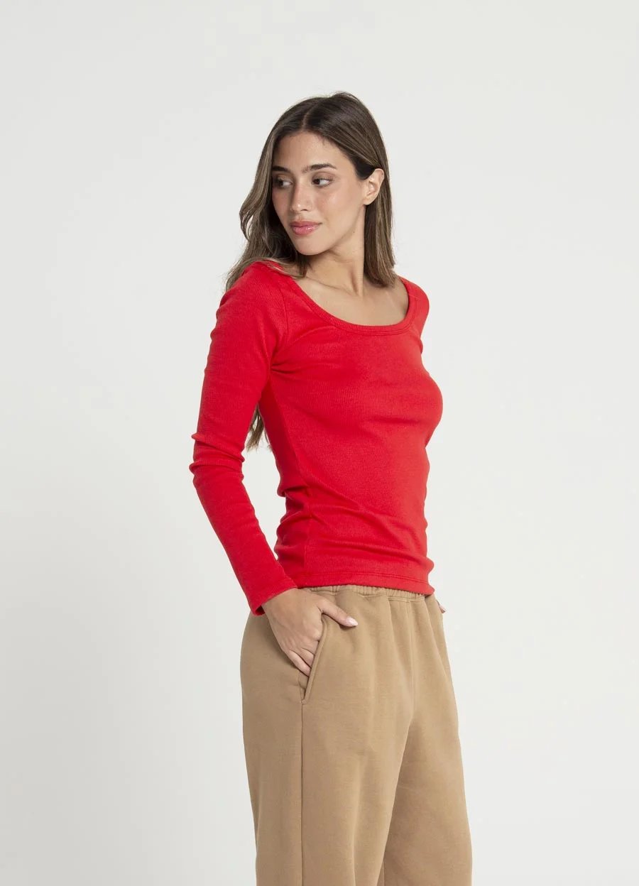 Remera m/l morley escote redondo 