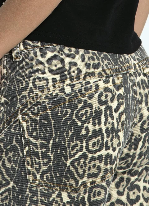 Pantalon denim print 