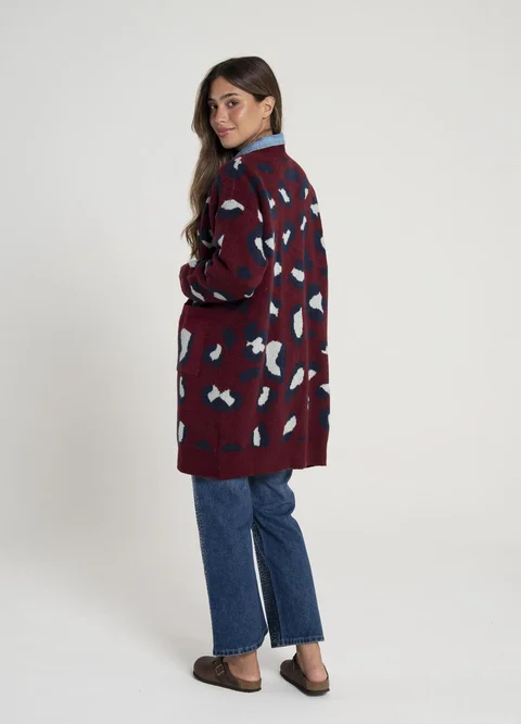 Saco print midi 