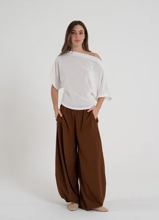 Pantalon balloon de crepe  - Vista 1