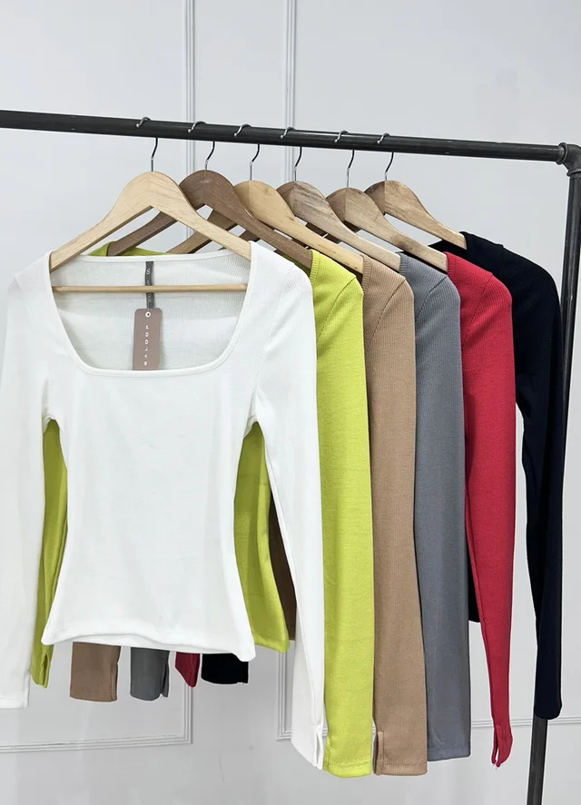 Remera m/l morley escote cuadrado