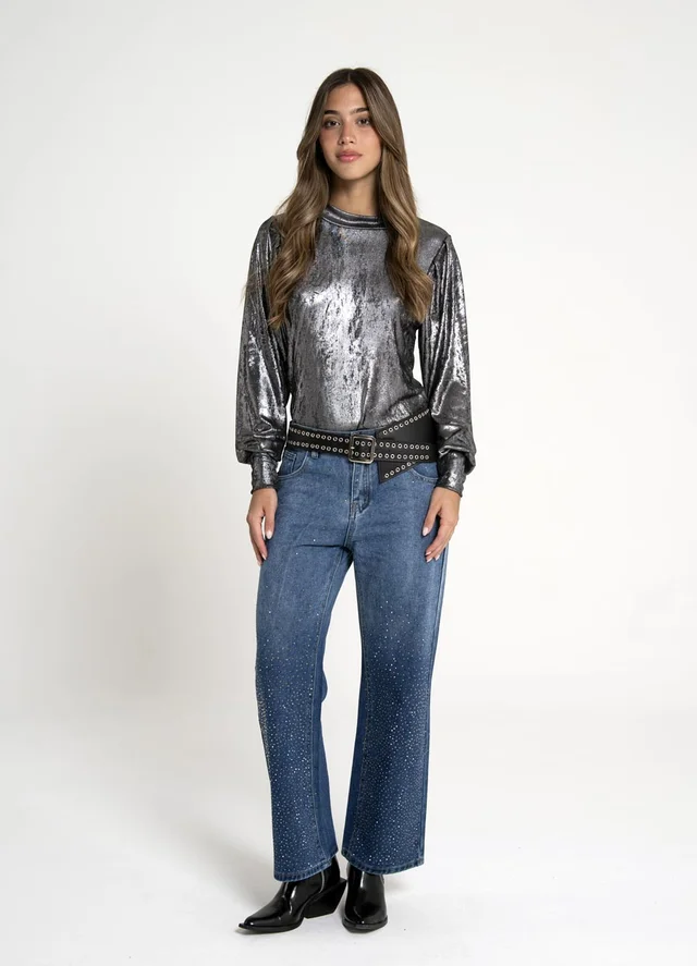 Jean con strass degrade 