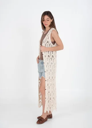 Vestido largo tejido  - Vista 5