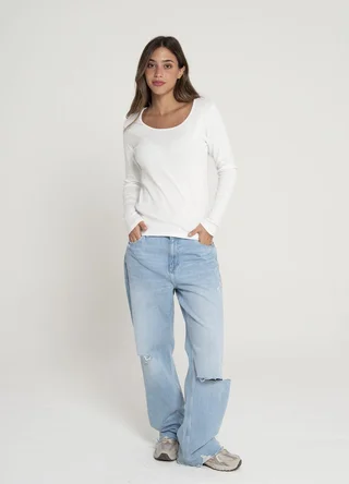 Remera rib escote redondo  - Vista 2