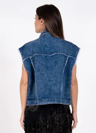 Chaleco denim full tachas  - Vista 5