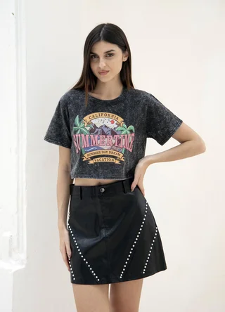 Remera prelavada estampada  - Vista 3