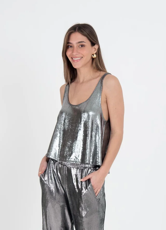 Musculosa metalizada 