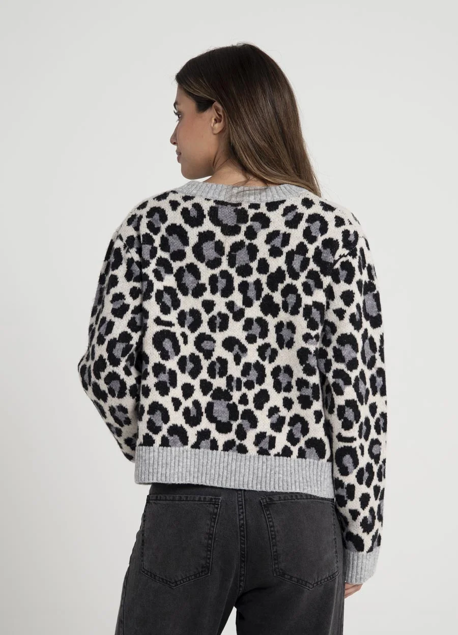 Sweater print con lentejuelas 