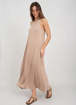Vestido largo gota viscosa  - Vista 2