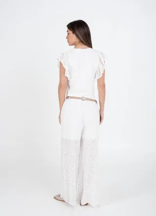 Pantalon broderie  - Vista 5