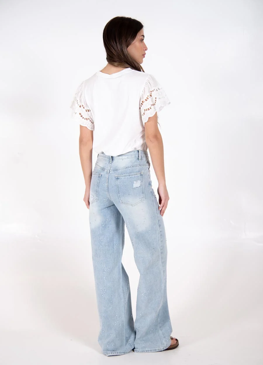 Jean full strass 