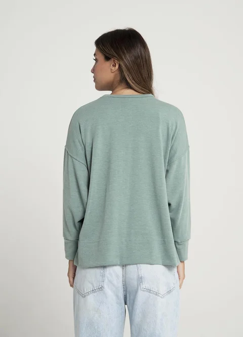 Buzo angora con alforza