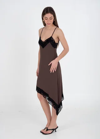 Vestido microfibra irregular  - Vista 2