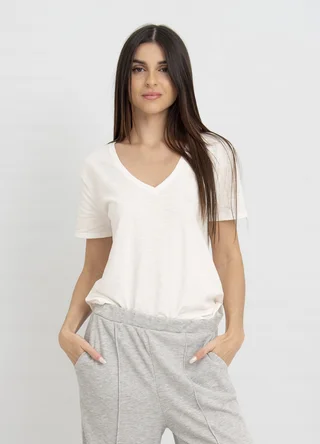 Remera escote V lisa  - Vista 2