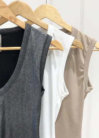 Musculosa morley lurex escote V - Vista 2