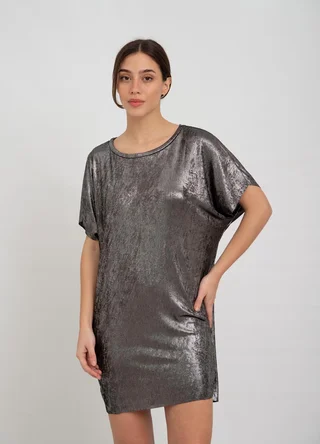 Vestido metalizado al corte  - Vista 3