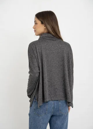 Poleron lurex con tajos - Vista 5