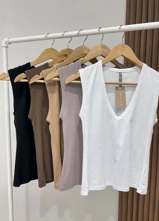 Musculosa escote V jry spandex - Vista 5