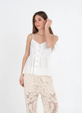 Musculosa con boton dorado - Vista 2