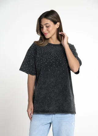 Remeron pre lavado con strass  - Vista 1