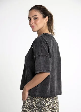 Remera prelavada al corte  - Vista 3