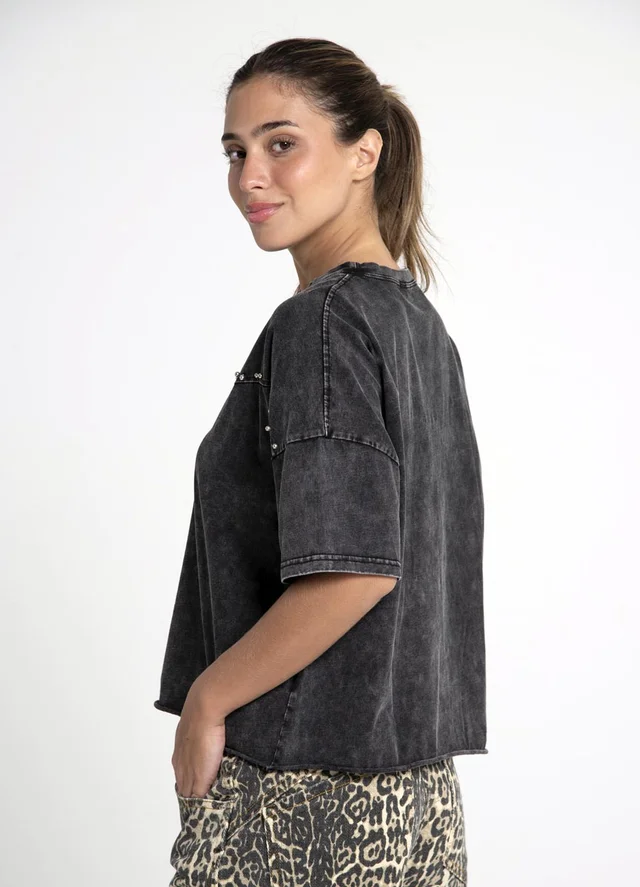 Remera prelavada al corte 