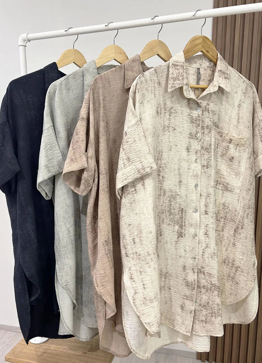 Camisola creppe estampado 