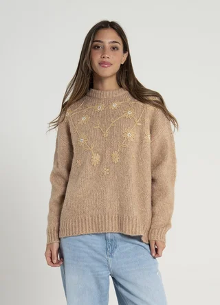 Sweater bordado flores y canutillos  - Vista 5