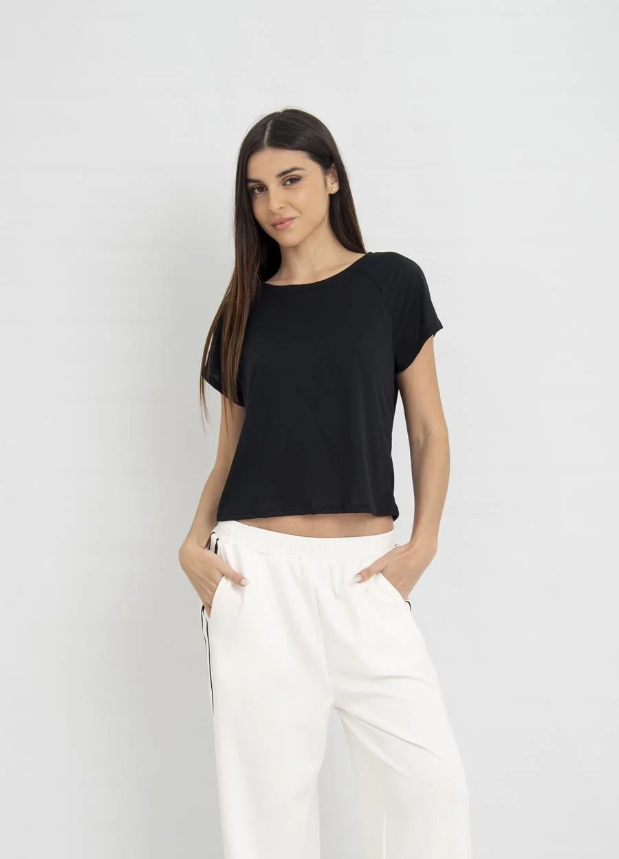 Remera viscosa manga ranglan 