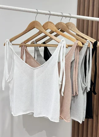 Musculosa tejida para atar  - Vista 5